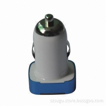 2014 new colorful aluminum alloy ring single USB car charger for iPhone